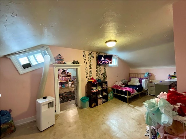 22 Jefferson St, North Dansville, NY 14437 - bedroom with vaulted ceiling and multiple windows