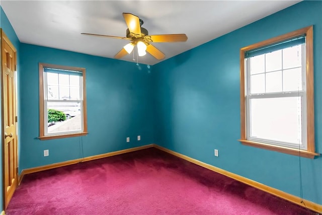 128 Princeton Blvd, Tonawanda, NY 14217 - carpeted empty room with baseboards and a ceiling fan