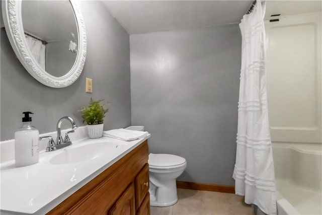 128 Princeton Blvd, Tonawanda, NY 14217 - bathroom featuring vanity, tile patterned floors, and shower / bathtub combination with curtain