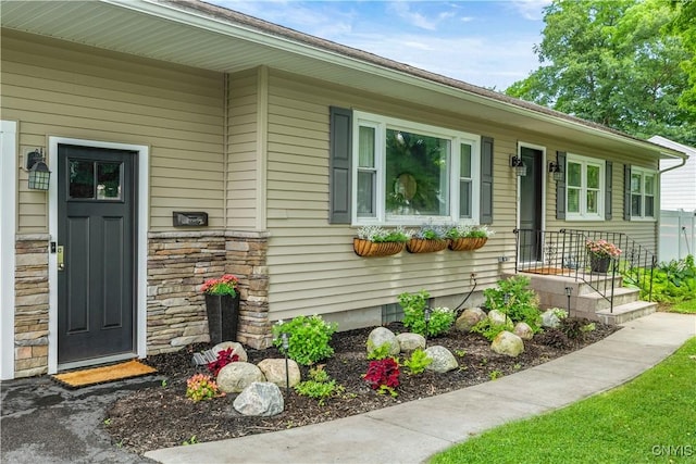 102 W Rand St, German Flatts, NY 13357 - entrance to property with stone siding