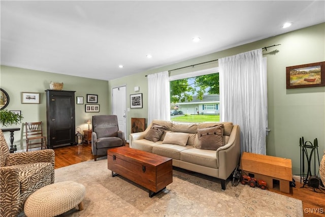 102 W Rand St, German Flatts, NY 13357 - living area with wood finished floors and recessed lighting
