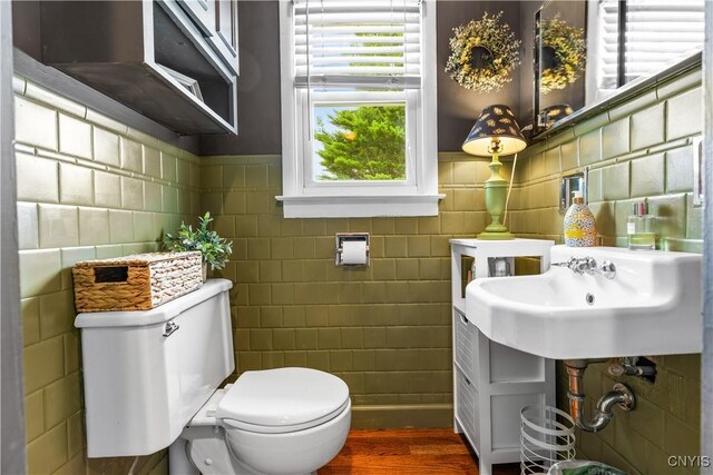 102 W Rand St, German Flatts, NY 13357 - half bath with tile walls and wood finished floors