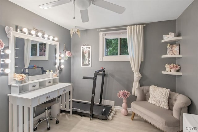 207 Baxton St, Clay, NY 13212 - office space with a ceiling fan and wood finished floors
