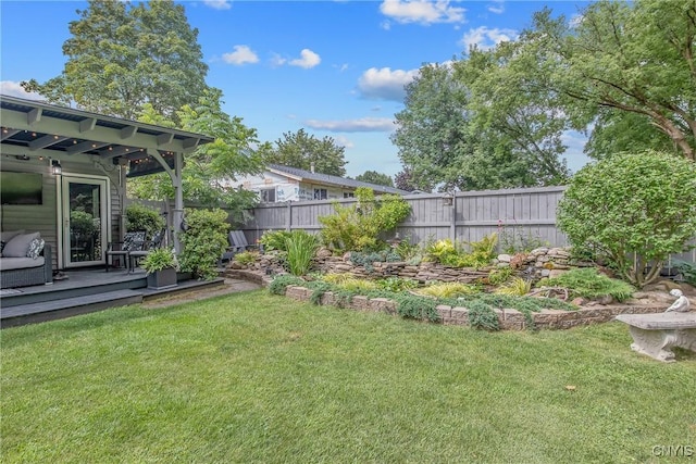 207 Baxton St, Clay, NY 13212 - view of yard featuring a wooden deck
