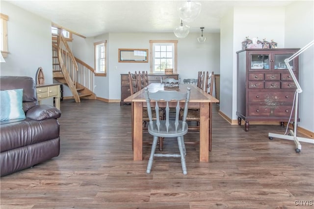 1812 Grenadier Island Rd Unit 1, Cape Vincent, NY 13618 - dining room with stairs and wood finished floors