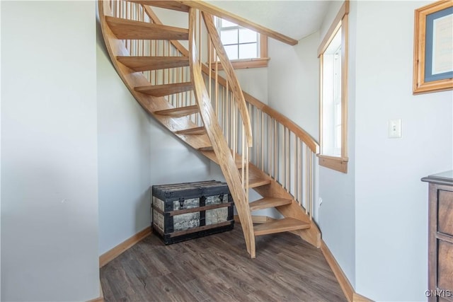 1812 Grenadier Island Rd Unit 1, Cape Vincent, NY 13618 - stairway with wood finished floors and vaulted ceiling