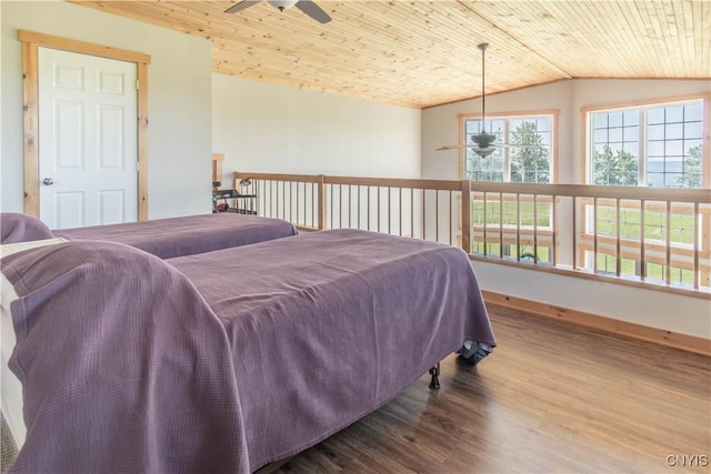 1812 Grenadier Island Rd Unit 1, Cape Vincent, NY 13618 - bedroom featuring vaulted ceiling, wood ceiling, and wood finished floors