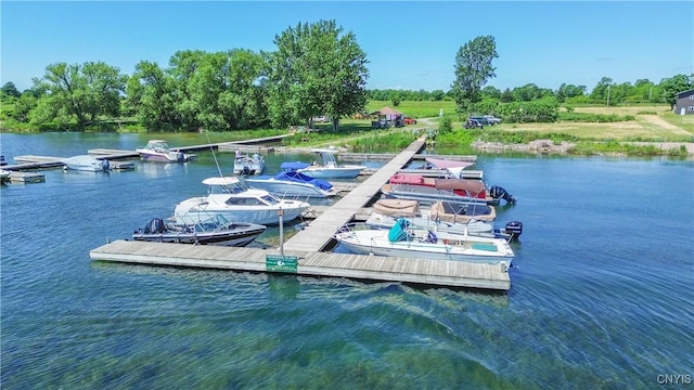 1812 Grenadier Island Rd Unit 1, Cape Vincent, NY 13618 - dock with a water view and view of wooded area