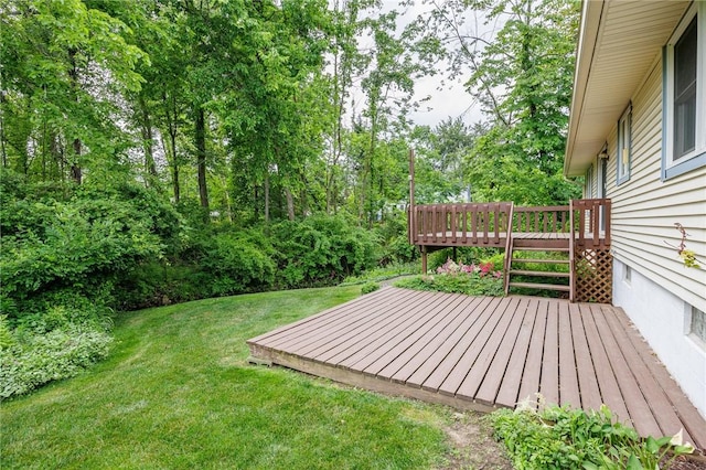 668 Willow Ln, Webster, NY 14580 - view of grassy yard featuring a wooden deck