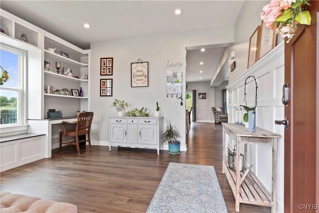 2600 Sunshine Cir, Camillus, NY 13031 - office space featuring dark wood-style flooring and recessed lighting