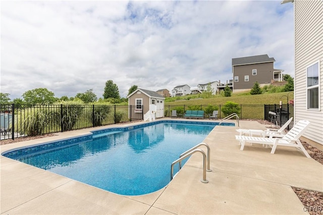 2600 Sunshine Cir, Camillus, NY 13031 - community pool with a patio and a residential view