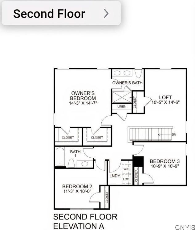 2600 Sunshine Cir, Camillus, NY 13031 - view of floor plan / room layout