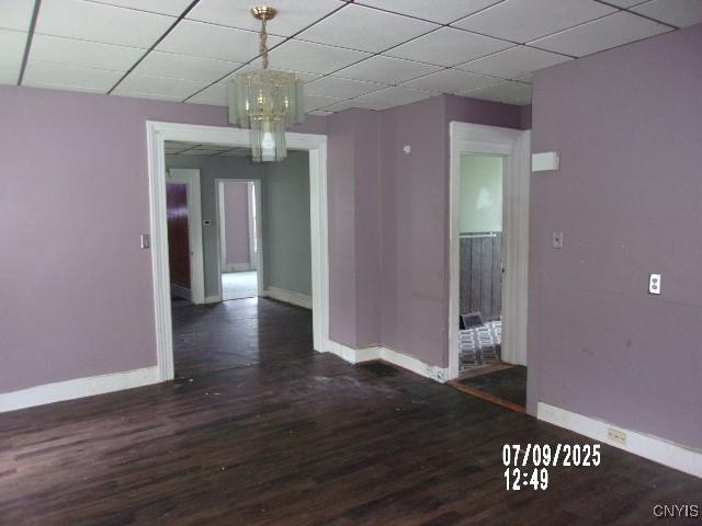 20 N 4th Ave, German Flatts, NY 13357 - unfurnished room featuring wood finished floors and a paneled ceiling