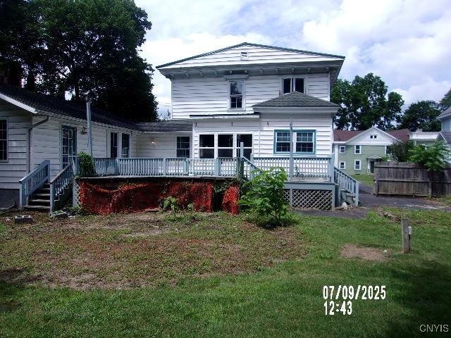 20 N 4th Ave, German Flatts, NY 13357 - rear view of house featuring a deck and stairs