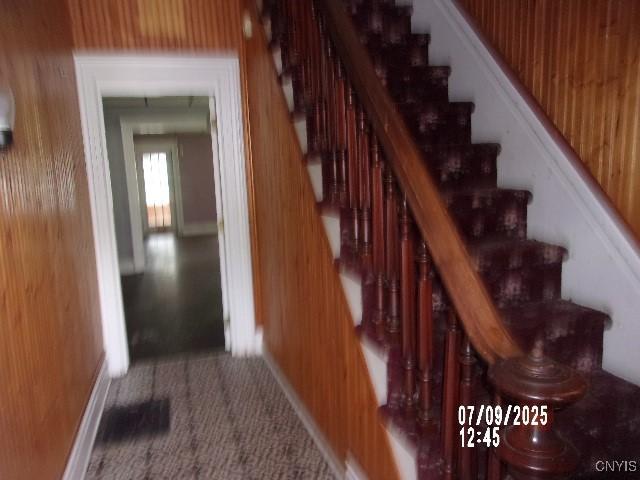20 N 4th Ave, German Flatts, NY 13357 - stairway with carpet flooring and wood walls
