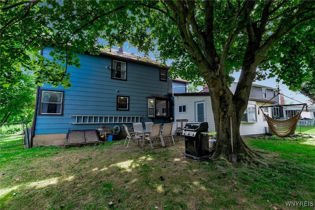 112 Creekview Dr, West Seneca, NY 14224 - rear view of property featuring outdoor dining space