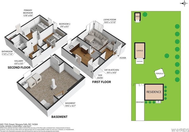 445 75th St, Niagara Falls, NY 14304 - view of home floor plan