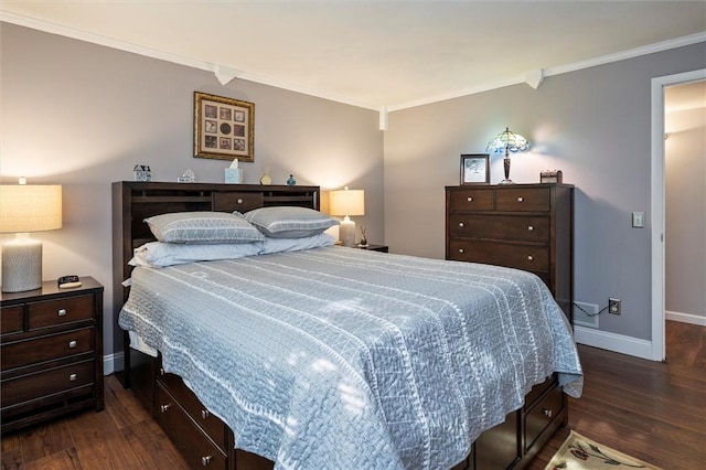 798 Hawthorne Pl, Webster, NY 14580 - bedroom with dark wood-style floors and ornamental molding