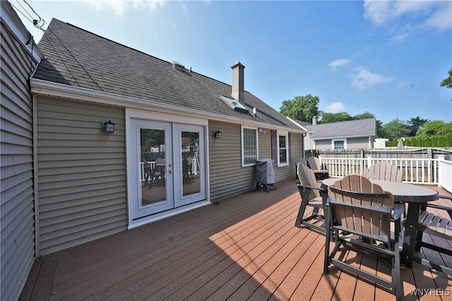 120 Cloverside Ct, West Seneca, NY 14224 - wooden deck featuring outdoor dining space and french doors