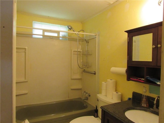 18 Mark Cir, Naples, NY 14512 - bathroom with crown molding, washtub / shower combination, and vanity