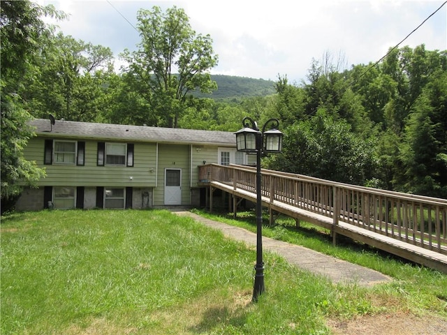 18 Mark Cir, Naples, NY 14512 - back of house featuring a wooden deck