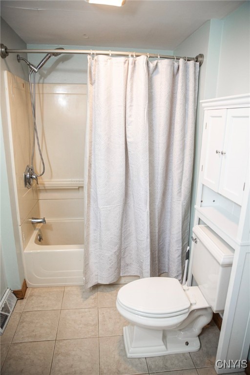 1346 Otisco Valley Rd, Otisco, NY 13110 - full bath with shower / tub combo and tile patterned floors