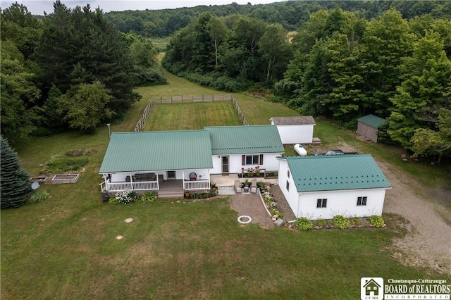 8800 Harmon Hill Rd, Pomfret, NY 14063 - aerial view of property and surrounding area with a forest