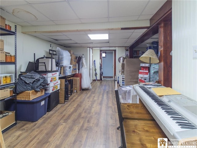 8800 Harmon Hill Rd, Pomfret, NY 14063 - finished basement featuring a paneled ceiling and wood finished floors