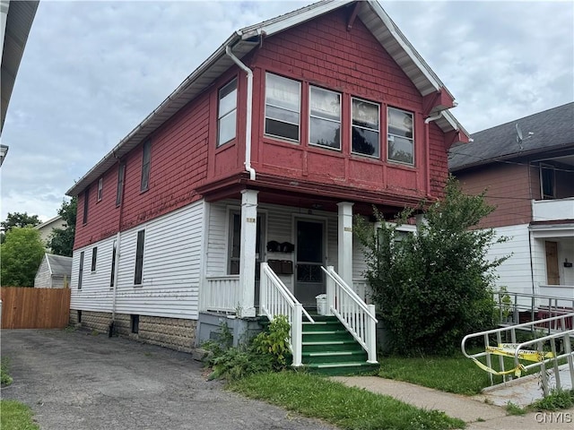 118 Barton Ave Unit 116, Utica, NY 13502 - view of front of property with covered porch