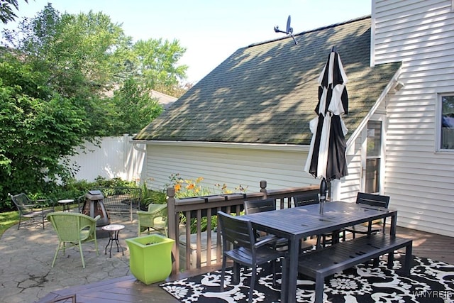 37 Woodmar Ter, West Seneca, NY 14224 - wooden terrace featuring outdoor dining area