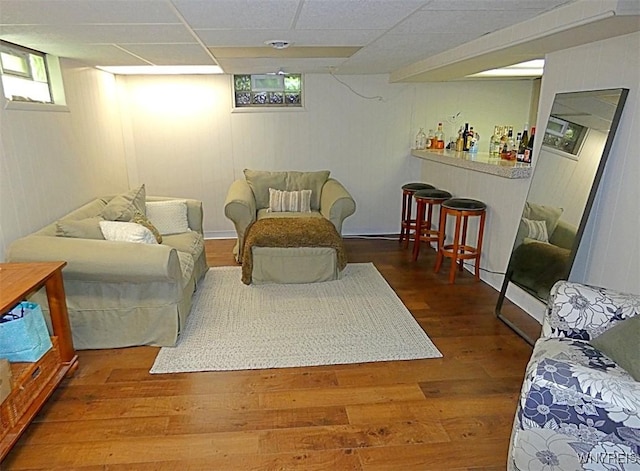 37 Woodmar Ter, West Seneca, NY 14224 - living room featuring wood finished floors and a paneled ceiling