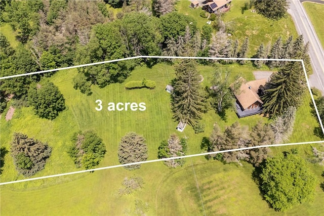 2064 County Highway 8, Roxbury, NY 12421 - aerial view of property and surrounding area featuring property parcel outlined