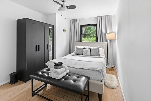 2064 County Highway 8, Roxbury, NY 12421 - bedroom with light wood-type flooring and a ceiling fan