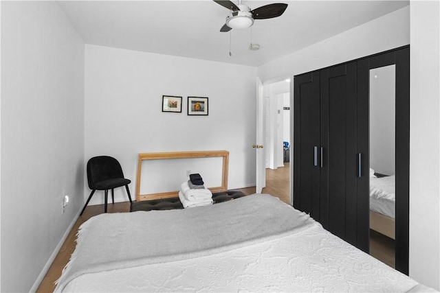 2064 County Highway 8, Roxbury, NY 12421 - bedroom with wood finished floors and ceiling fan