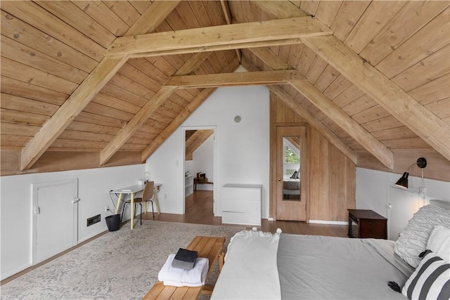 2064 County Highway 8, Roxbury, NY 12421 - bedroom with wood ceiling and wood finished floors