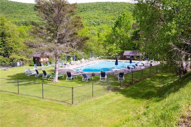 2064 County Highway 8, Roxbury, NY 12421 - community pool with a gazebo and a forest view