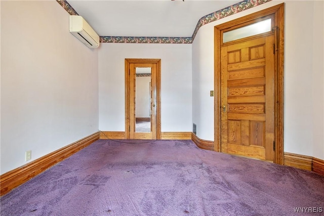 499 Breckenridge St, Buffalo, NY 14213 - unfurnished room with a wall unit AC and carpet