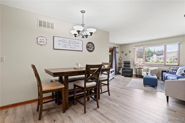5861 Goodrich Rd Unit 6C, Clarence, NY 14032 - dining room with a chandelier and light wood-style flooring