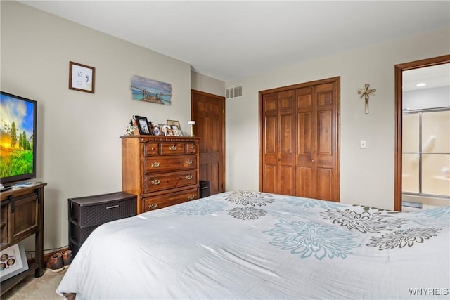 5861 Goodrich Rd Unit 6C, Clarence, NY 14032 - bedroom with a closet, carpet flooring, and ensuite bathroom