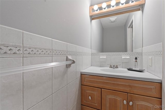 6924 Todd Way, Salina, NY 13088 - bathroom featuring vanity and tile walls