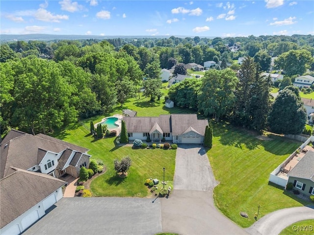6924 Todd Way, Salina, NY 13088 - aerial view of residential area with a pool area