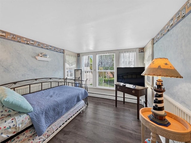5631 W Blf, Newfane, NY 14126 - bedroom featuring wood finished floors, baseboard heating, and wallpapered walls