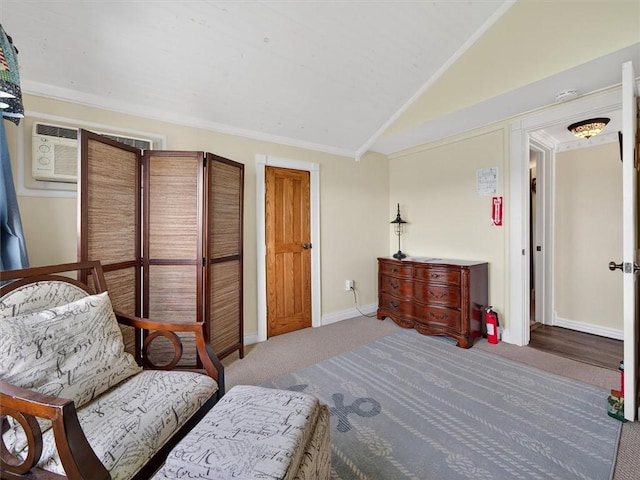 5631 W Blf, Newfane, NY 14126 - carpeted bedroom with vaulted ceiling and ornamental molding