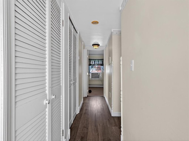 5631 W Blf, Newfane, NY 14126 - corridor featuring wood finished floors and crown molding