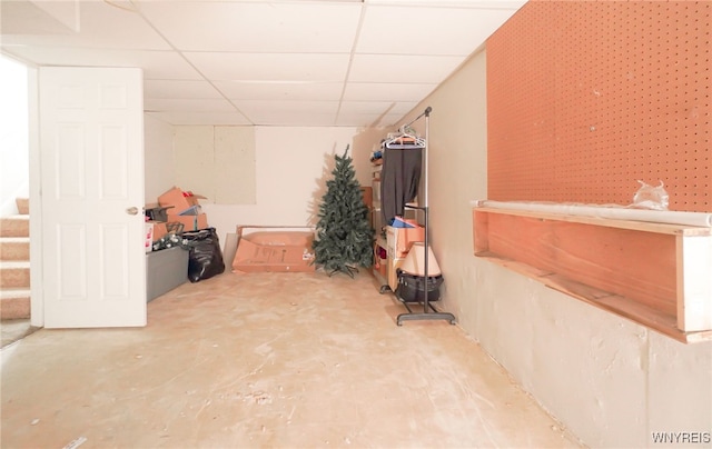 1104 Netherton Ct, Amherst, NY 14051 - finished below grade area featuring a paneled ceiling and stairway