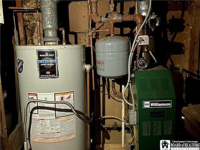 410 Chestnut St, Pomfret, NY 14063 - utility room with water heater