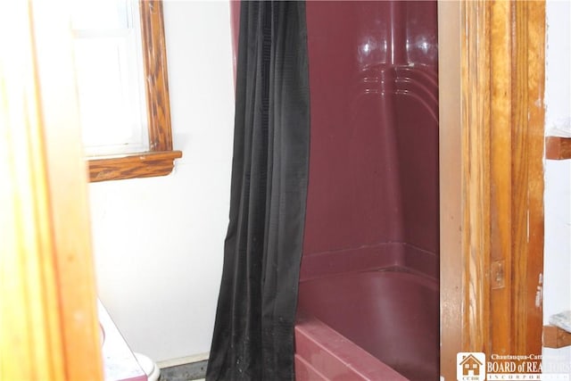 410 Chestnut St, Pomfret, NY 14063 - full bath featuring shower / bath combination with curtain