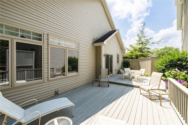 10 Bristol View Dr, Perinton, NY 14450 - wooden deck with outdoor dining area