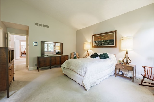 10 Bristol View Dr, Perinton, NY 14450 - bedroom featuring light colored carpet and high vaulted ceiling