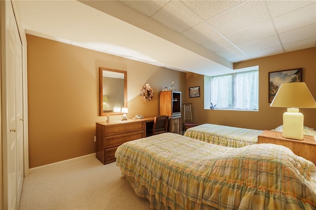 10 Bristol View Dr, Perinton, NY 14450 - bedroom featuring light colored carpet and a paneled ceiling